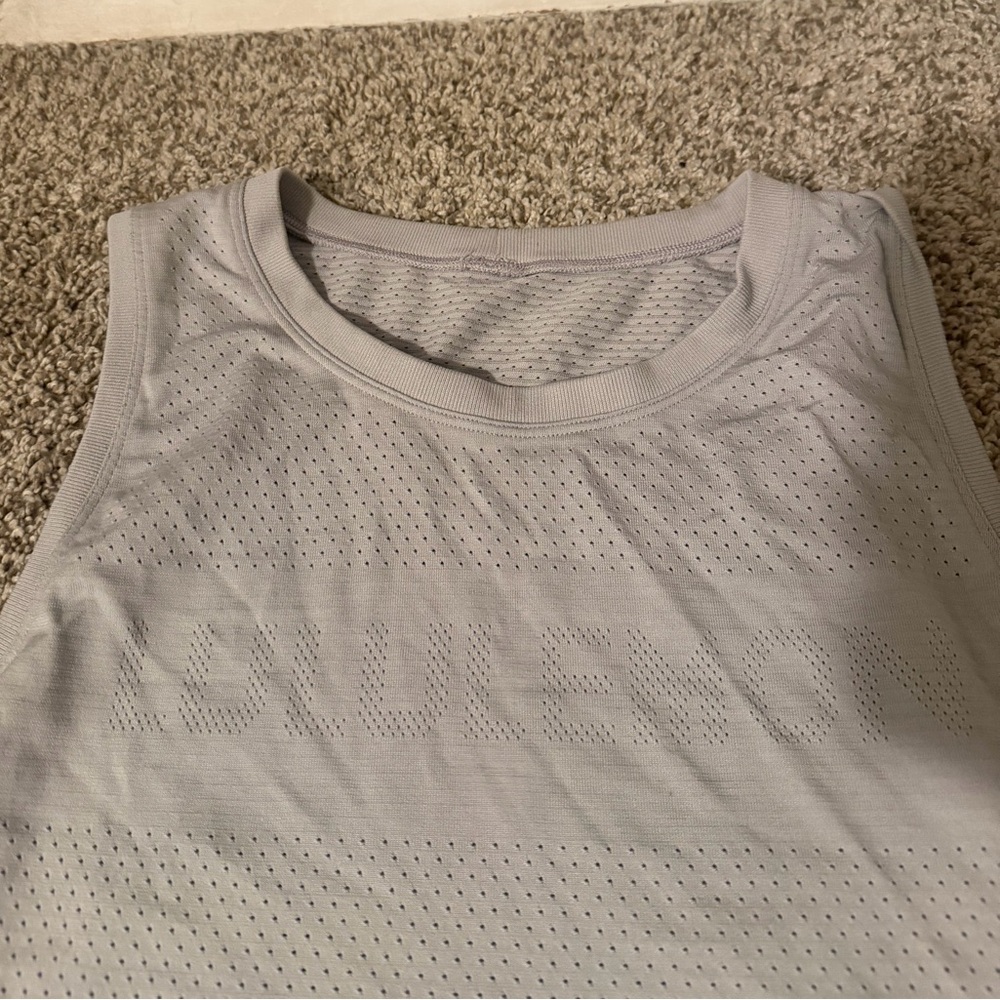 lululemon athletica Light Gray Tank Top